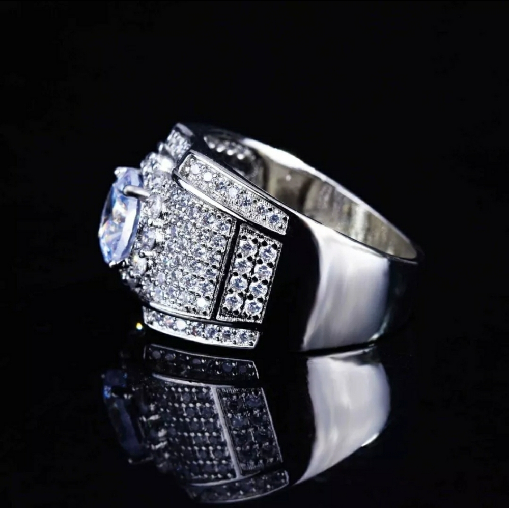 FIRM🆕️2ct Lab Created/Simulated Diamonds 925 Sterling Silver Ring - Picture 2 of 10